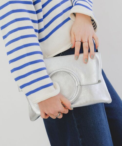 le.coeur blanc（ルクールブラン）の「MILLELA FIRENZEサークルハンドバッグ（ハンドバッグ・レディース・ブラック/グレイッシュベージュ/シルバー/オフホワイト・FREE）」の22枚目の写真