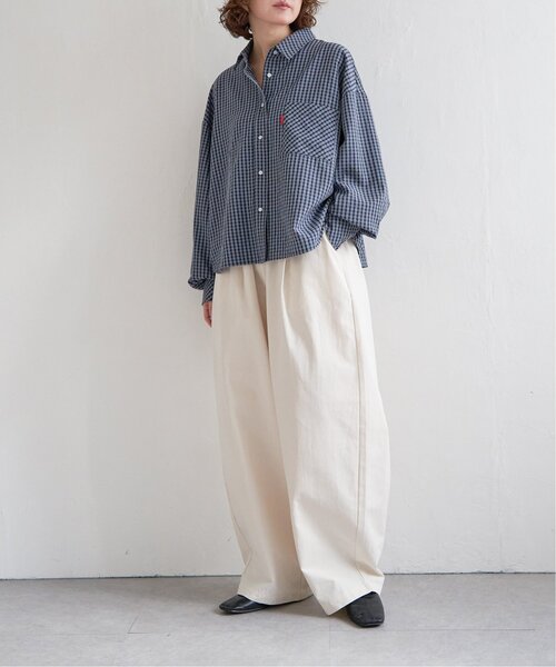notch.（ノッチ）の「【InRed掲載】ワイドチェックシャツ（シャツ/ブラウス・レディース・ブラック/ブルー/チャコール・M）」の5枚目の写真