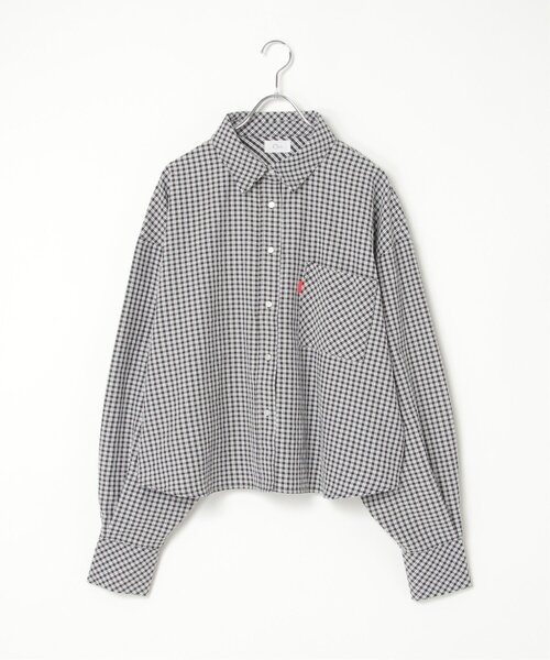 notch.（ノッチ）の「【InRed掲載】ワイドチェックシャツ（シャツ/ブラウス・レディース・ブラック/ブルー/チャコール・M）」の6枚目の写真