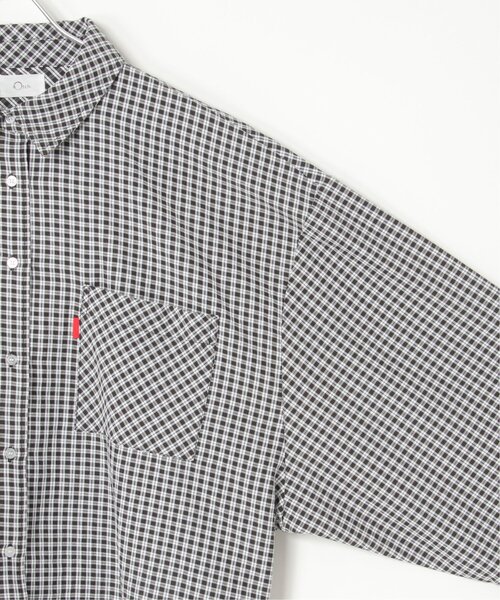 notch.（ノッチ）の「【InRed掲載】ワイドチェックシャツ（シャツ/ブラウス・レディース・ブラック/ブルー/チャコール・M）」の8枚目の写真