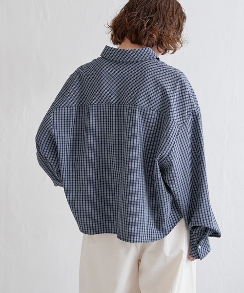 notch.（ノッチ）の「【InRed掲載】ワイドチェックシャツ（シャツ/ブラウス・レディース・ブラック/ブルー/チャコール・M）」の22枚目の写真