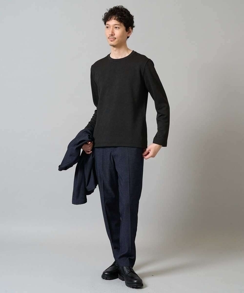 a.v.v(アーヴェヴェ)の「【イージーケア】スマートシャンブレースラックス(スマートシリーズ)セットアップ可(スラックス・メンズ・チャコールグレー/ネイビー・44/48/46/50)」の3枚目の写真