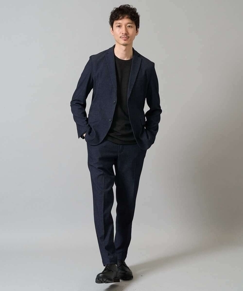 a.v.v(アーヴェヴェ)の「【イージーケア】スマートシャンブレースラックス(スマートシリーズ)セットアップ可(スラックス・メンズ・チャコールグレー/ネイビー・44/48/46/50)」の4枚目の写真