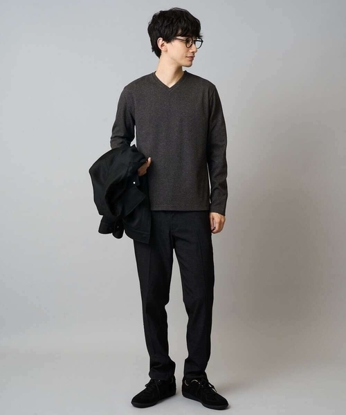 a.v.v(アーヴェヴェ)の「【イージーケア】スマートシャンブレースラックス(スマートシリーズ)セットアップ可(スラックス・メンズ・チャコールグレー/ネイビー・44/48/46/50)」の5枚目の写真