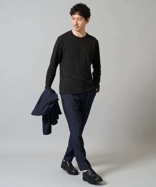 a.v.v(アーヴェヴェ)の「【イージーケア】スマートシャンブレースラックス(スマートシリーズ)セットアップ可(スラックス・メンズ・チャコールグレー/ネイビー・44/48/46/50)」の6枚目の写真