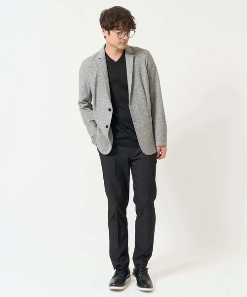 a.v.v（アーヴェヴェ）の「【イージーケア】スマートシャンブレースラックス(スマートシリーズ)セットアップ可（スラックス・メンズ・チャコールグレー/ネイビー・44/48/46/50）」の6枚目の写真