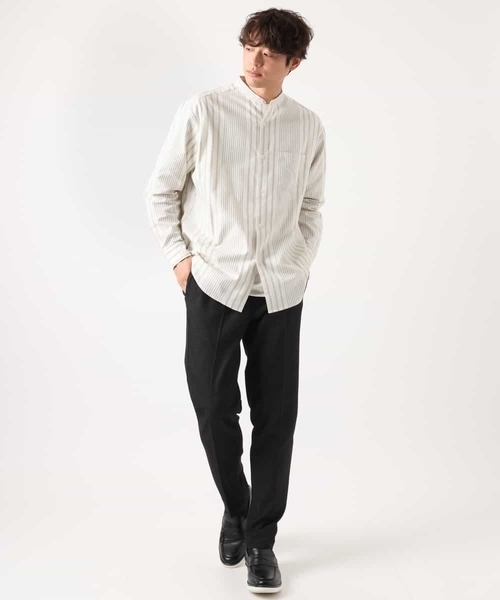 a.v.v（アーヴェヴェ）の「【イージーケア】スマートシャンブレースラックス(スマートシリーズ)セットアップ可（スラックス・メンズ・チャコールグレー/ネイビー・44/48/46/50）」の12枚目の写真