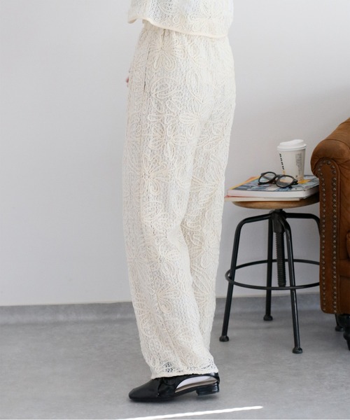 cepo（セポ）の「〈セットアップ対応〉ニットコード刺繍イージーパンツ（その他パンツ・レディース・ブラック/オフホワイト・M）」の17枚目の写真