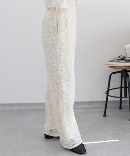 cepo（セポ）の「〈セットアップ対応〉ニットコード刺繍イージーパンツ（その他パンツ・レディース・ブラック/オフホワイト・M）」の19枚目の写真