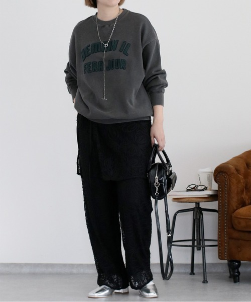 cepo（セポ）の「〈セットアップ対応〉ニットコード刺繍イージーパンツ（その他パンツ・レディース・ブラック/オフホワイト・M）」の8枚目の写真