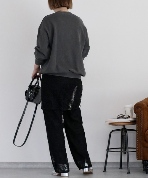 cepo（セポ）の「〈セットアップ対応〉ニットコード刺繍イージーパンツ（その他パンツ・レディース・ブラック/オフホワイト・M）」の11枚目の写真