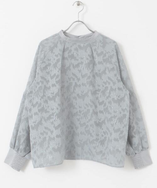 セール】ボリュームスリーブジャガードブラウス（シャツ/ブラウス