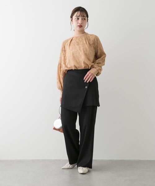 セール】ボリュームスリーブジャガードブラウス（シャツ/ブラウス