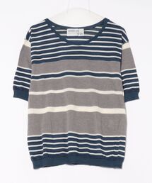 WHITE LINE（ホワイトライン）の「【8】【WHITE LINE（ホワイトライン）】ニットボーダークルーネック（ニット/セーター）」