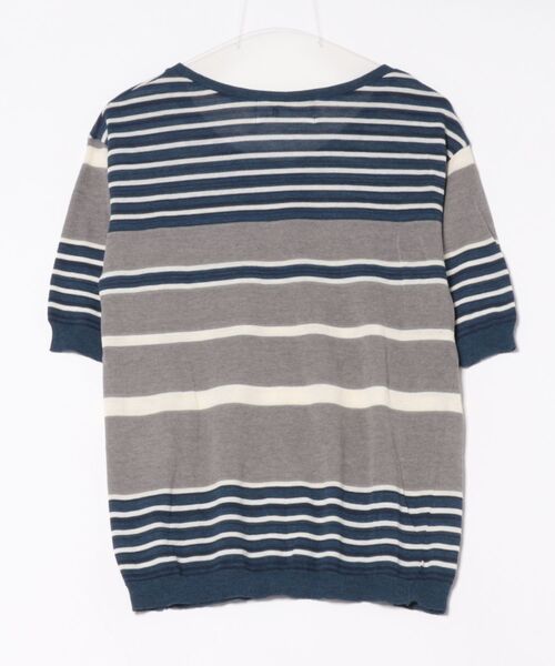 WHITE LINE(ホワイトライン)の「【8】【WHITE LINE(ホワイトライン)】ニットボーダークルーネック(ニット/セーター・レディース・ネイビー・46)」の2枚目の写真