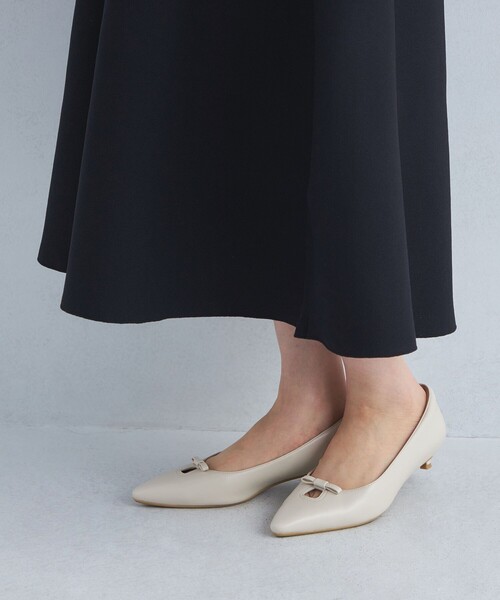 【美品】グリーンレーベルリラクシング　襟レース 2WAY ニット ワンピース 襟レース 2WAY ニット ワンピース