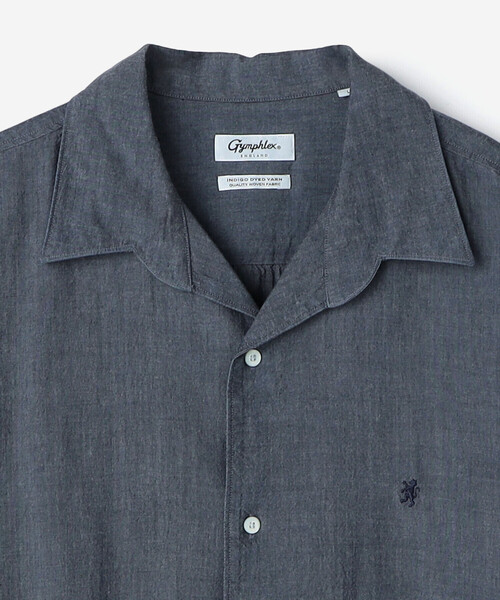Gymphlexシャツ Gymphlex | コットンタイプライター 半袖オープンカラーシャツ MEN