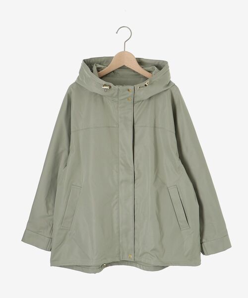 le.coeur blanc（ルクールブラン）の「ツイルストレッチフードブルゾン（ブルゾン・レディース・アイボリー/カーキオリーブ/ネイビー/キャメル/ベージュ/チャコールグレー・38）」の9枚目の写真