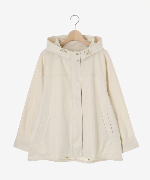 le.coeur blanc（ルクールブラン）の「ツイルストレッチフードブルゾン（ブルゾン・レディース・アイボリー/カーキオリーブ/ネイビー/キャメル/ベージュ/チャコールグレー・38）」の20枚目の写真