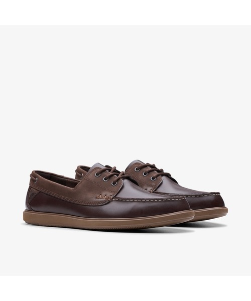 【値段交渉可】　Clarks Bratton Boat ブラウン Clarks Bratton Boat / ブラットンボート（ダークブラウンレザー