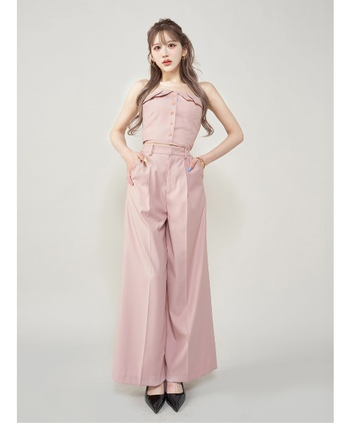 タックワイドレッグスラックスパンツ（スラックス）｜Darich  
