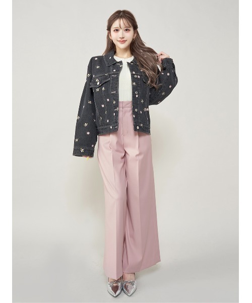 タックワイドレッグスラックスパンツ（スラックス）｜Darich  