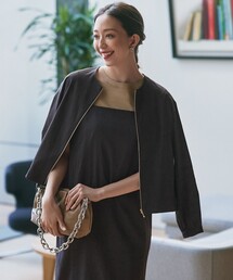 23区 L（ニジュウサンクオオキイサイズ）の「【洗える】リネンレーヨンストレッチ ブルゾン（ブルゾン）」