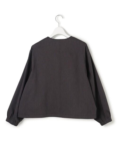 23区 L(ニジュウサンクオオキイサイズ)の「【洗える】リネンレーヨンストレッチ ブルゾン(ブルゾン・レディース・ブラック系/ダークブラウン系/ベージュ系・44/46)」の16枚目の写真