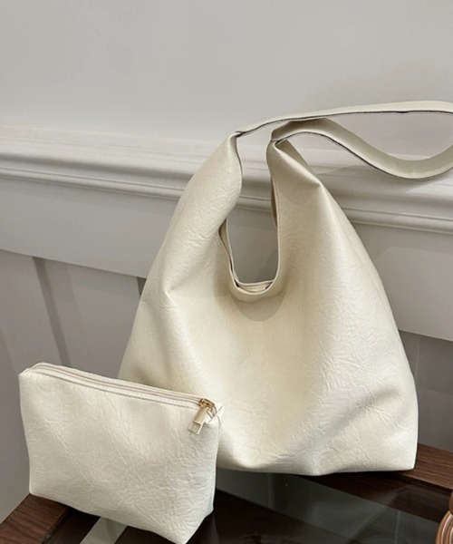 ad thie（アドティエ）の「ワンショルダー ビッグトートバッグ（トートバッグ・レディース・オフホワイト/ライトブラウン/ブラック・FREE）」の7枚目の写真