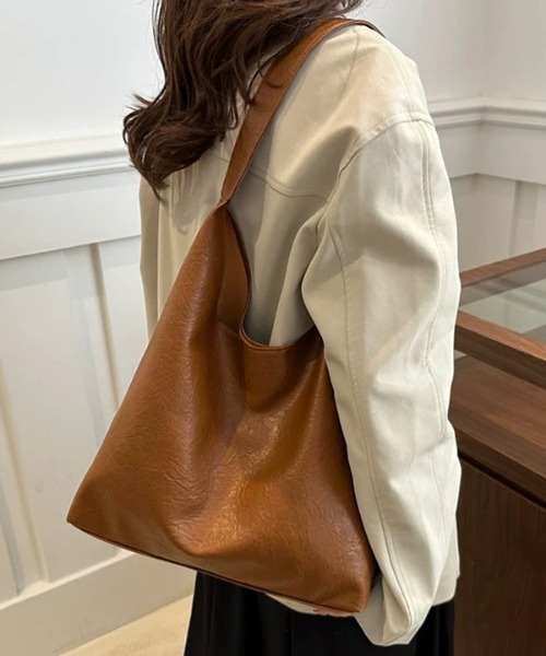 ad thie（アドティエ）の「ワンショルダー ビッグトートバッグ（トートバッグ・レディース・オフホワイト/ライトブラウン/ブラック・FREE）」の13枚目の写真