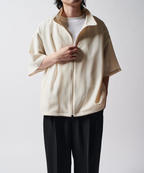 Lui's(ルイス)の「ショートスリーブZIPシャツ(半袖シャツ)(シャツ/ブラウス・メンズ・ライトグレー/チャコールグレー/ブラック・S/M)」の12枚目の写真