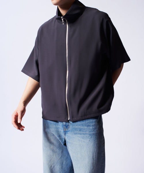 Lui's(ルイス)の「ショートスリーブZIPシャツ(半袖シャツ)(シャツ/ブラウス・メンズ・ライトグレー/チャコールグレー/ブラック・S/M)」の18枚目の写真