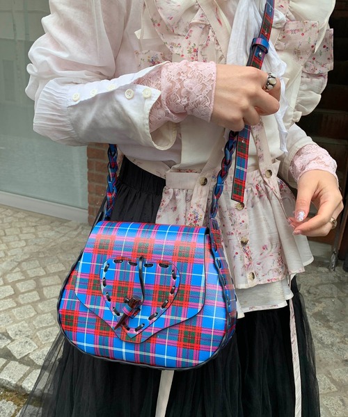 ショルダーバック　パッチン留め　薔薇　手描き　トールペイント ショルダーバック パッチン留め 薔薇 手描き トールペイント