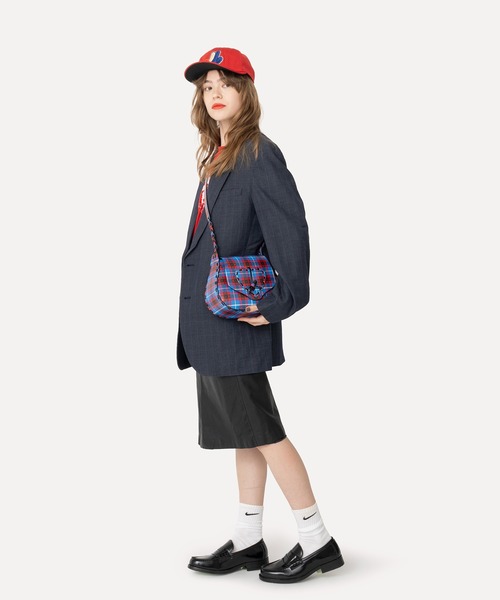 HEY!MrsROSE（ヘイミセスローズ）の「HEY! Mrs ROSE(ヘイ！ミセスローズ)ステッチハートショルダー（ショルダーバッグ・レディース・ブラウン/チェック/ネイビー・FREE）」の15枚目の写真