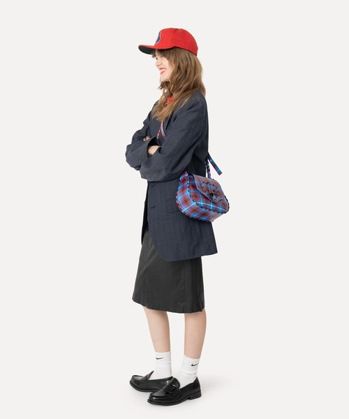 HEY!MrsROSE（ヘイミセスローズ）の「HEY! Mrs ROSE(ヘイ！ミセスローズ)ステッチハートショルダー（ショルダーバッグ・レディース・ブラウン/チェック/ネイビー・FREE）」の13枚目の写真