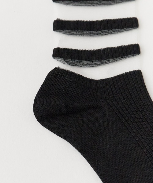 ROOPTOKYO(ループトウキョウ)の「レースモチーフ ソックス ボーダー(ソックス/靴下・レディース・ホワイト/ブラック/グレー・FREE)」の9枚目の写真