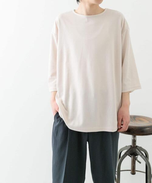 ITEMS URBANRESEARCH(アイテムズ アーバンリサーチ)の「接触冷感ポンチ7分袖Tops(Tシャツ/カットソー・メンズ・ベージュ/ホワイト/ブラック/ブルー・MEDIUM/LARGE)」の3枚目の写真
