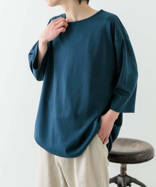 ITEMS URBANRESEARCH(アイテムズ アーバンリサーチ)の「接触冷感ポンチ7分袖Tops(Tシャツ/カットソー・メンズ・ベージュ/ホワイト/ブラック/ブルー・MEDIUM/LARGE)」の4枚目の写真