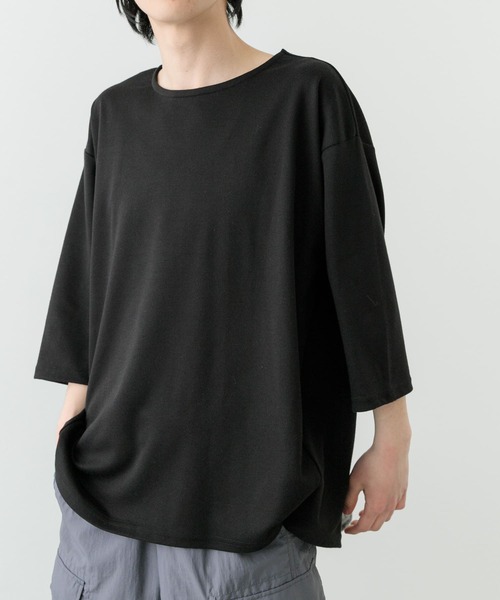 tシャツ 「L」「WEB・一部店舗限定」「接触冷感」「ウォシャブル」パンサーエンブロイダリー七分袖カットソー レディース L】【WEB・一部店舗限定】【接触冷感】【ウォシャブル
