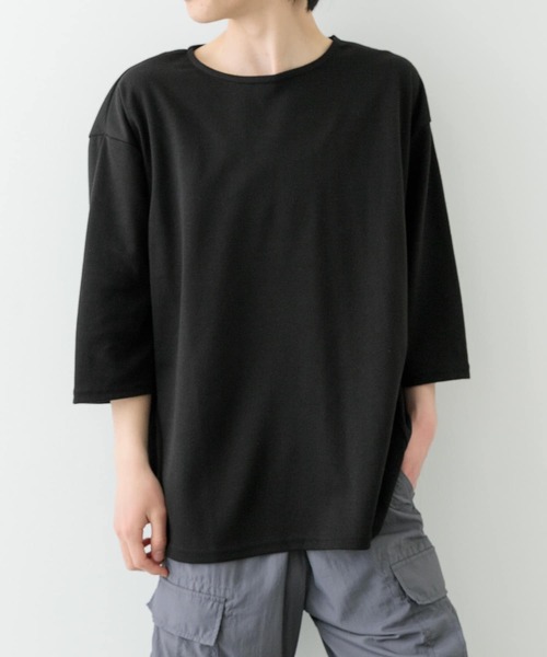 セール】コットンタック7分袖プルオーバー（Tシャツ/カットソー