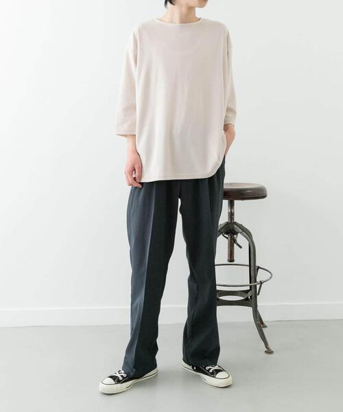 ITEMS URBANRESEARCH(アイテムズ アーバンリサーチ)の「接触冷感ポンチ7分袖Tops(Tシャツ/カットソー・メンズ・ベージュ/ホワイト/ブラック/ブルー・MEDIUM/LARGE)」の11枚目の写真