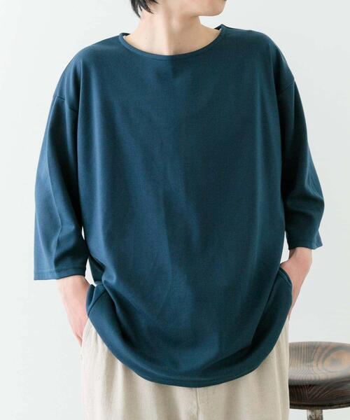 ITEMS URBANRESEARCH(アイテムズ アーバンリサーチ)の「接触冷感ポンチ7分袖Tops(Tシャツ/カットソー・メンズ・ベージュ/ホワイト/ブラック/ブルー・MEDIUM/LARGE)」の6枚目の写真