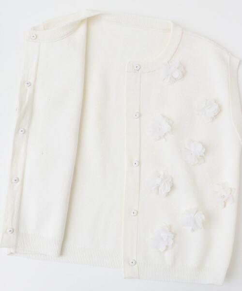 URBAN RESEARCH ROSSO WOMEN（アーバンリサーチ　ロッソ）の「フラワーモチーフニットベスト（ベスト・レディース・ホワイト/ブラック・FREE）」の14枚目の写真
