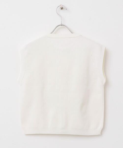 URBAN RESEARCH ROSSO WOMEN（アーバンリサーチ　ロッソ）の「フラワーモチーフニットベスト（ベスト・レディース・ホワイト/ブラック・FREE）」の13枚目の写真