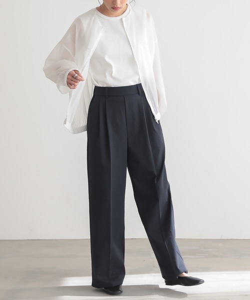 とろみシアーブルゾン【サスティナブル】（ブルゾン）｜for/c