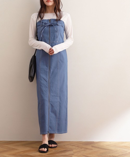 NOAHL(ノアル)の「【NOAHL】マルチwayデニムライクサロペット(サロペット/オーバーオール・レディース・カーキ/ブルー/ブラック・S/M)」の4枚目の写真