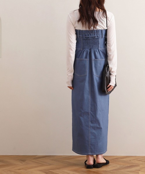 NOAHL(ノアル)の「【NOAHL】マルチwayデニムライクサロペット(サロペット/オーバーオール・レディース・カーキ/ブルー/ブラック・S/M)」の5枚目の写真