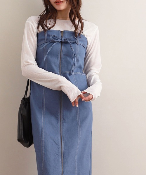 NOAHL(ノアル)の「【NOAHL】マルチwayデニムライクサロペット(サロペット/オーバーオール・レディース・カーキ/ブルー/ブラック・S/M)」の6枚目の写真