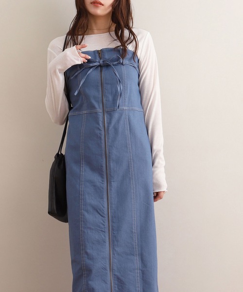NOAHL(ノアル)の「【NOAHL】マルチwayデニムライクサロペット(サロペット/オーバーオール・レディース・カーキ/ブルー/ブラック・S/M)」の8枚目の写真