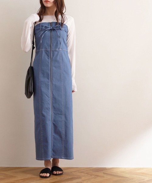 NOAHL(ノアル)の「【NOAHL】マルチwayデニムライクサロペット(サロペット/オーバーオール・レディース・カーキ/ブルー/ブラック・S/M)」の10枚目の写真